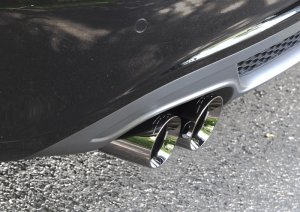 Audi A4 Performance Exhaust - Single Side - AWE Tuning - Touring Edition - Dual 90mm Slash-Cut Tips - Polished Silver - `08-`16